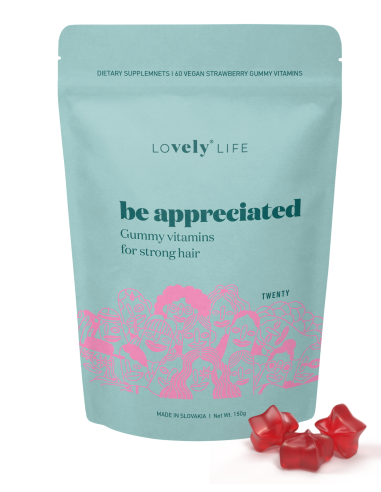 Gummy vitamins for strong hair - bag