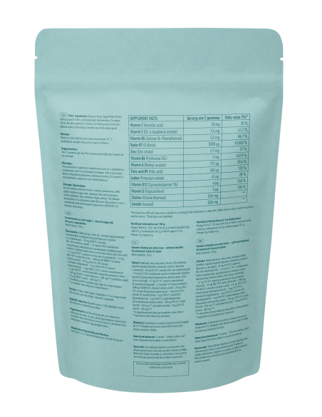 Gummy vitamins for strong hair - bag